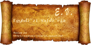 Egyházi Valéria névjegykártya